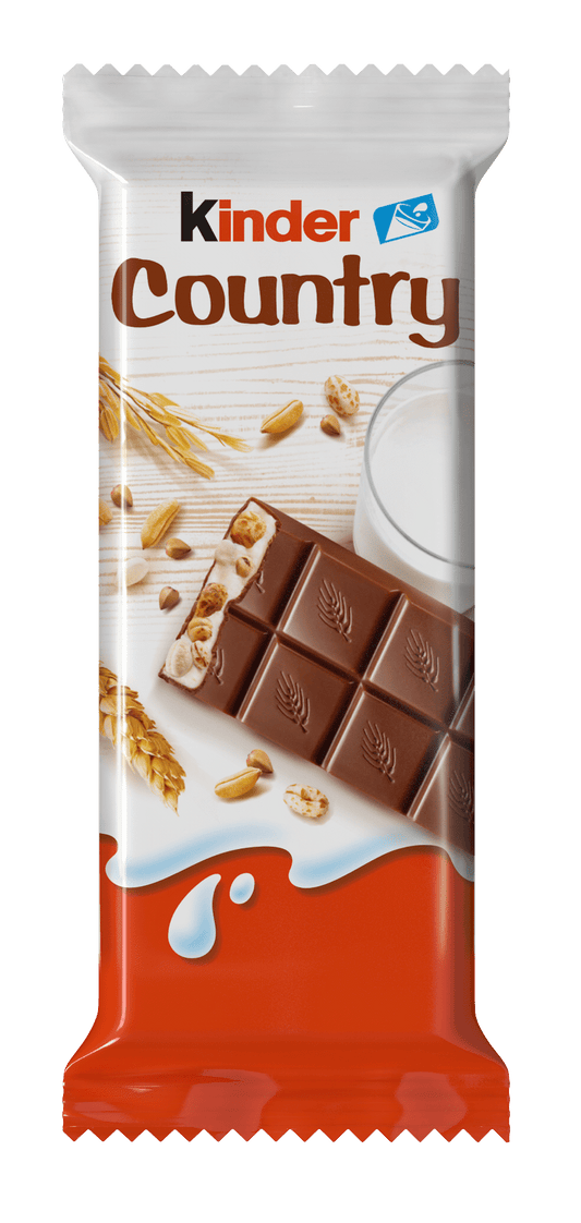 KINDER COUNTRY Puffy Rice & Rich Milk Filling Chocolate Bars 23g 0.81oz