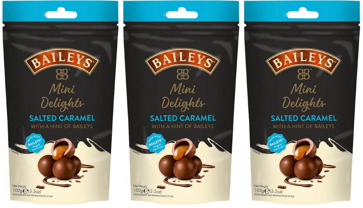 3 BAILEYS Salted Caramel Mini Delights Chocolate Candy with Irish Cream 102g 3.6oz
