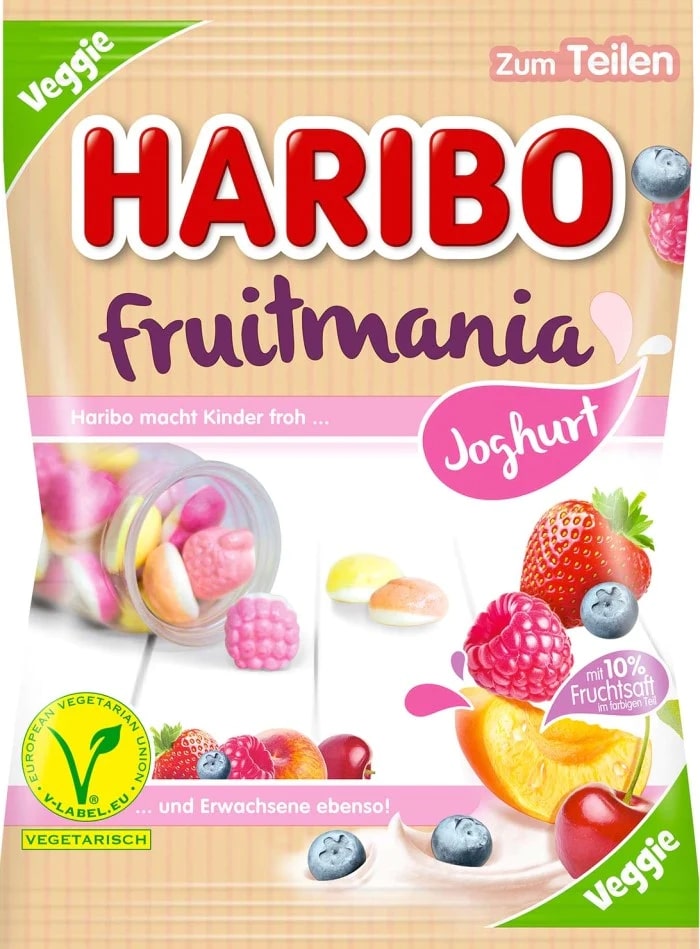 HARIBO FRUITMANIA Fruit & Yoghurt Flavor Gummi Candies 160g