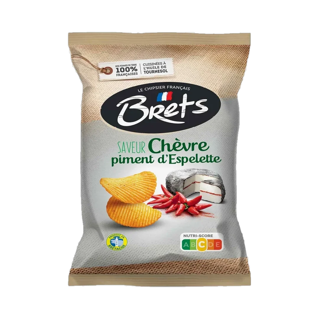 BRETS Goat Cheese & Espelette Pepper Flavor Potato Chips 125g