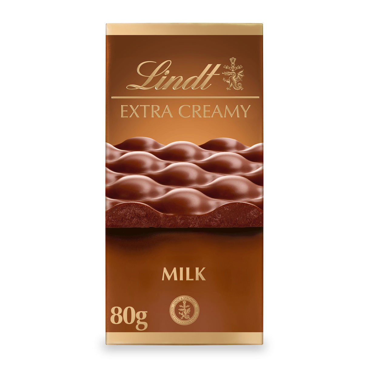 LINDT EXTRA CREAMY Milk Chocolate Bar 80g