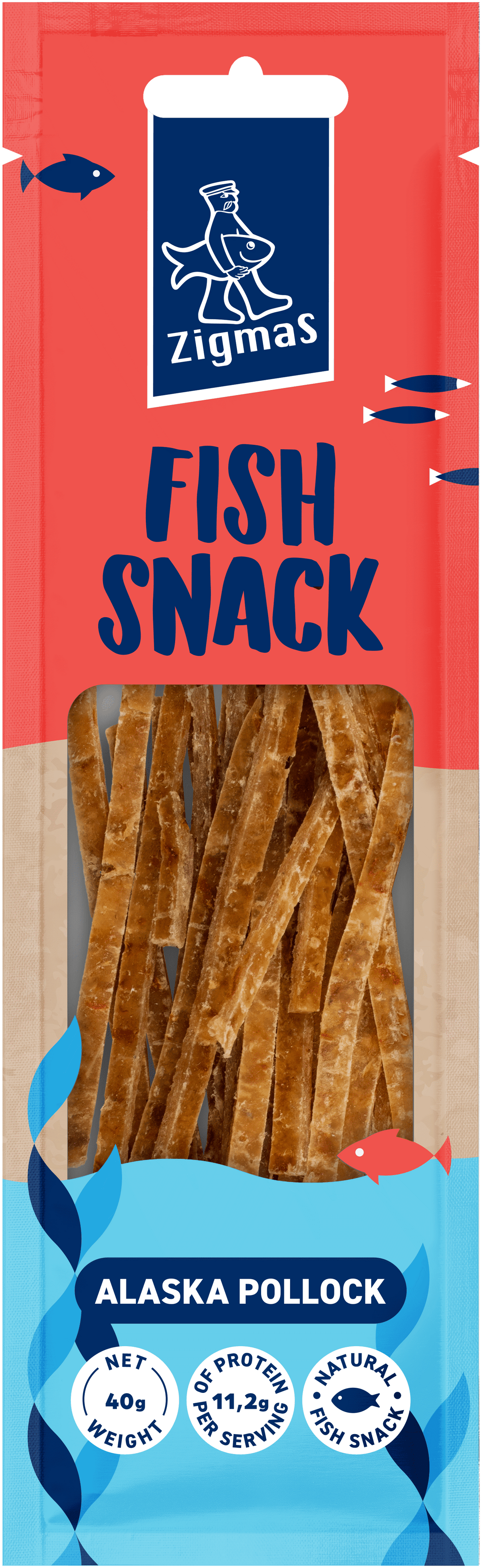 ZIGMAS Natural Dried Alaska Pollock Fish Snack 40g