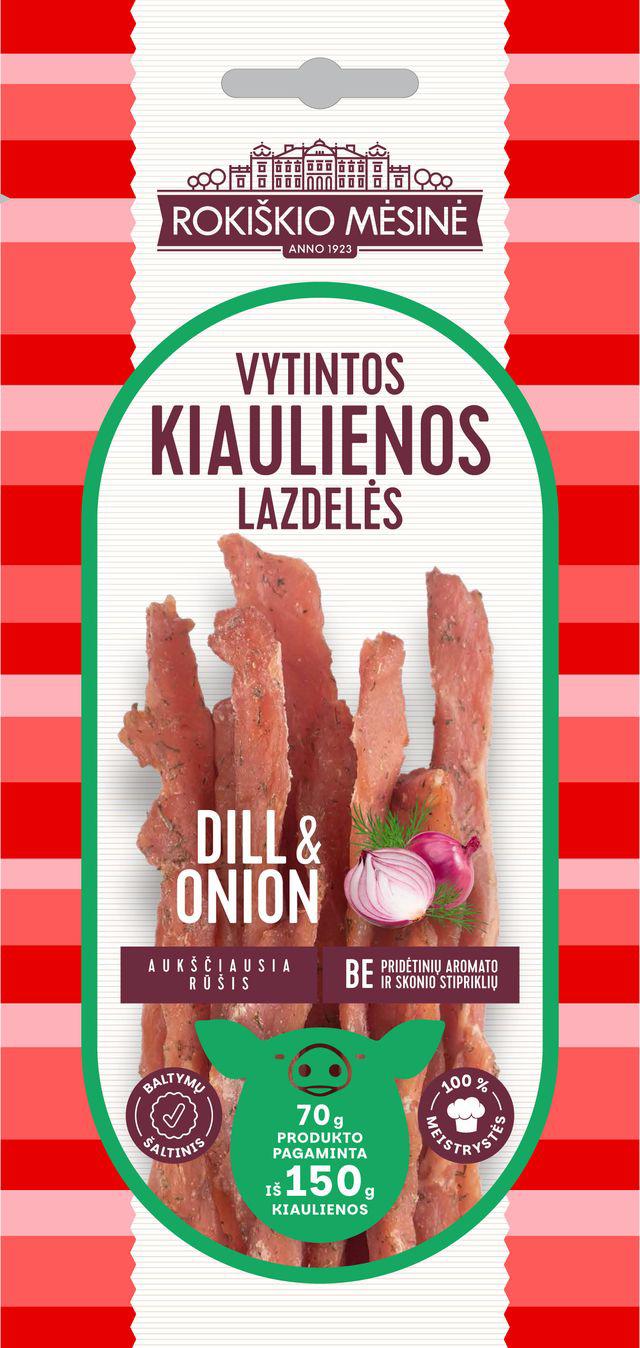 ROKIŠKIO DILL & ONION Dried Pork Jerky Sticks 70g