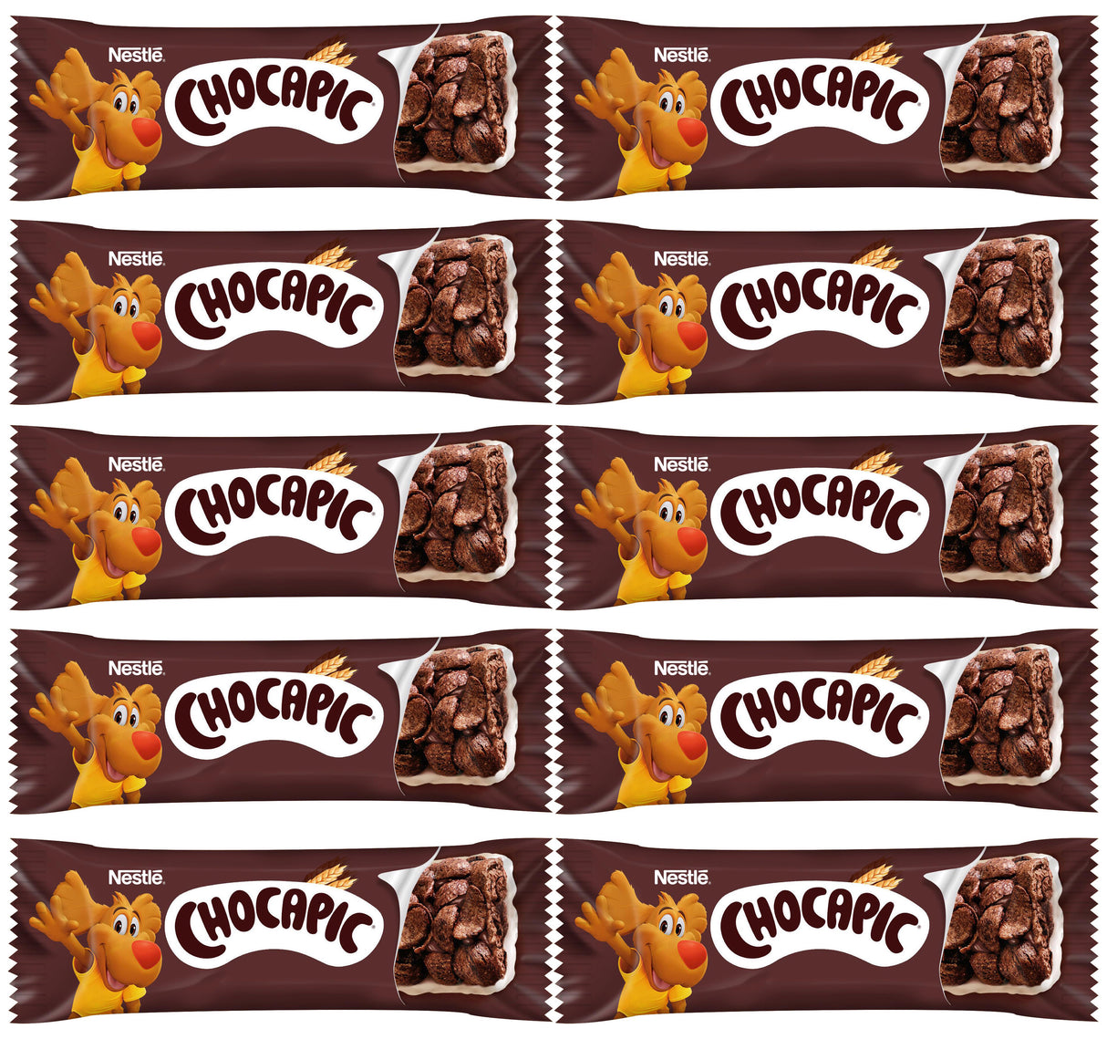 10 NESTLE CHOCAPIC Wholegrain Breakfast Cereal Bars Snacks Sweets 25g 0.88oz