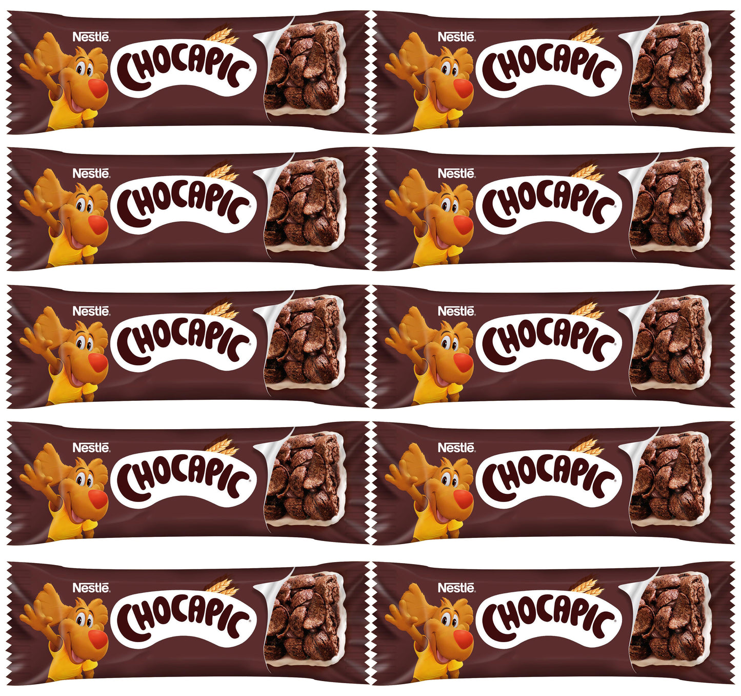10 NESTLE CHOCAPIC Wholegrain Breakfast Cereal Bars Snacks Sweets 25g 0.88oz