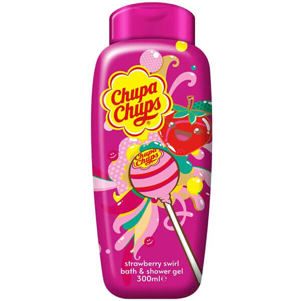 CHUPA CHUPS Strawberry Swirl & Tutti Frutti Bath & Shower Gel Set 2 x 300ml