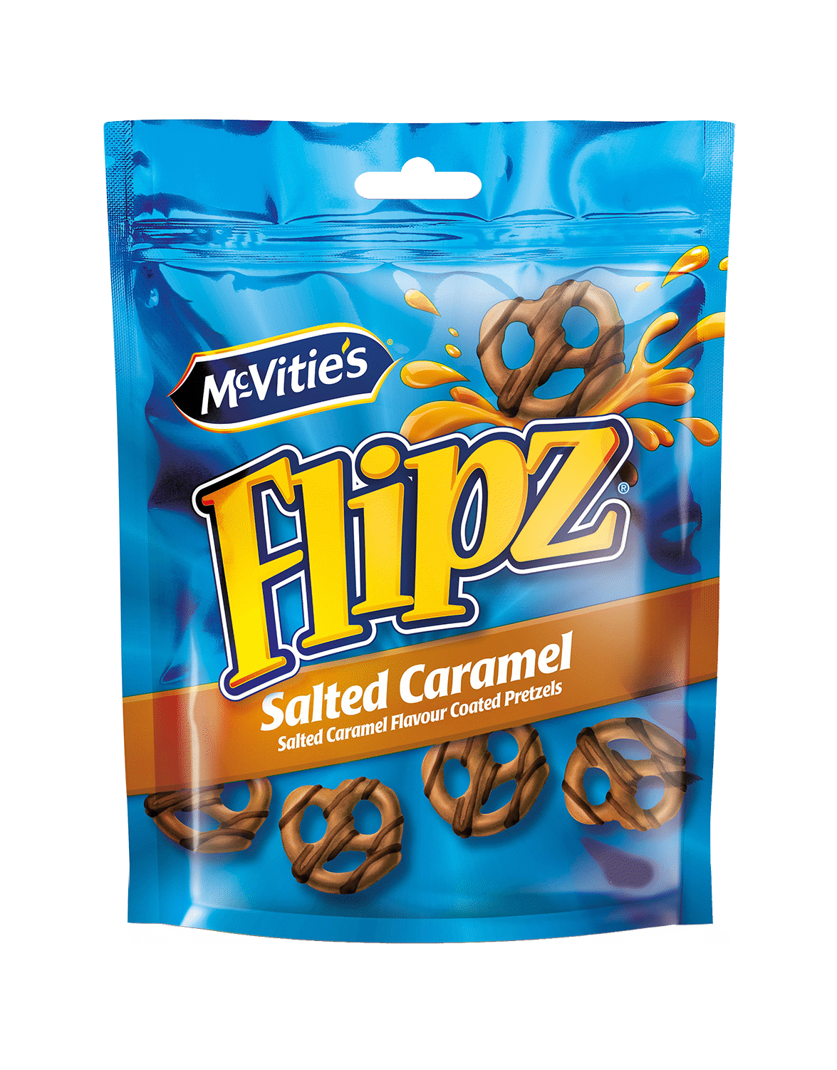 McVities Flipz Salted Caramel Flavor Coated Pretzels Cookies 90g