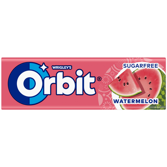 WRIGLEY'S ORBIT WATERMELON Flavor Sugarfree Chewing Gum 14g 0.49oz