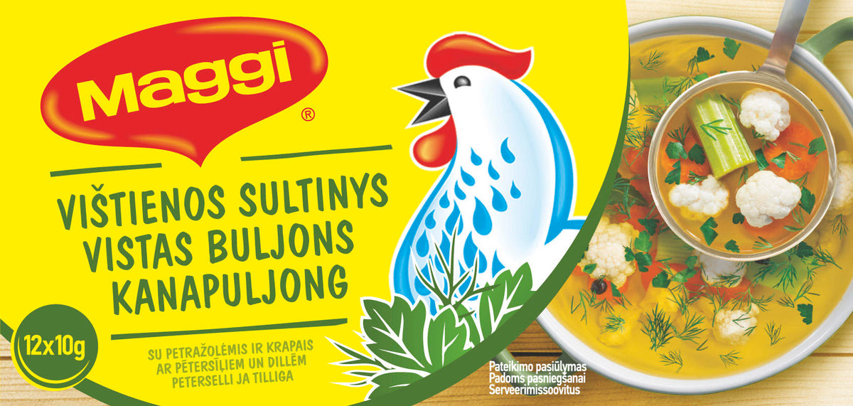 MAGGI CHICKEN & DILL Broth Soup Bouillon Cubes 120g
