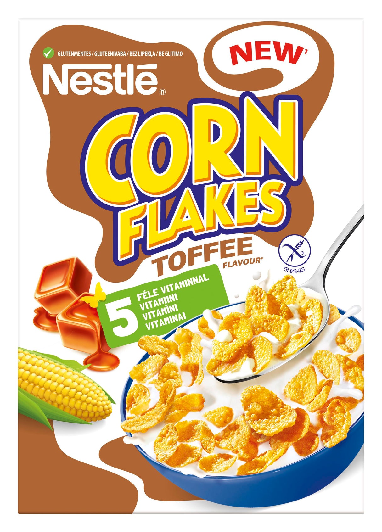 NESTLE CORN FLAKES TOFFEE Flavor Breakfast Cereal 350g