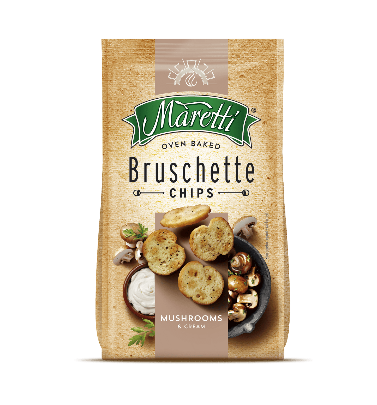 MARETTI Oven Baked Bruchette Chips Fine Mushrooms & Cream Flavor 70g 2.46oz