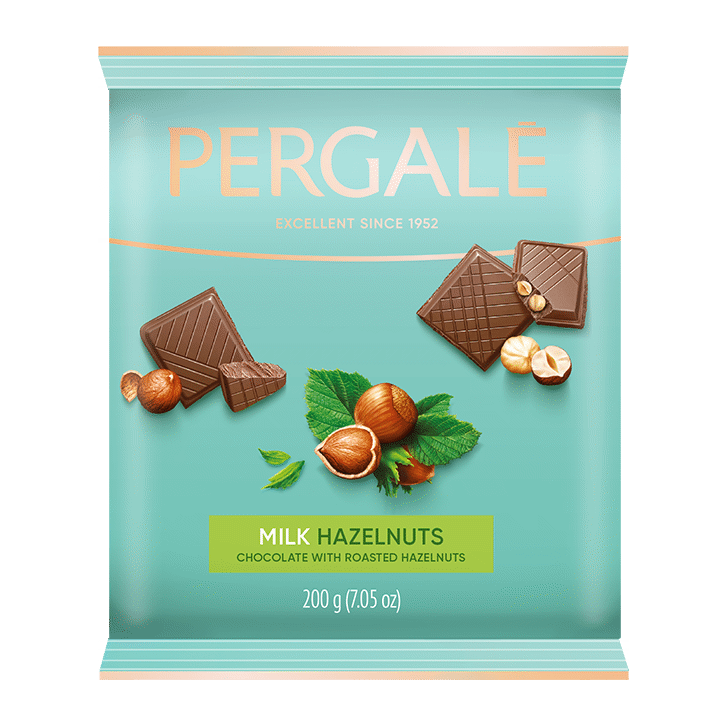 PERGALE Milk Chocolate Bar with Roasted Hazelnuts 200g