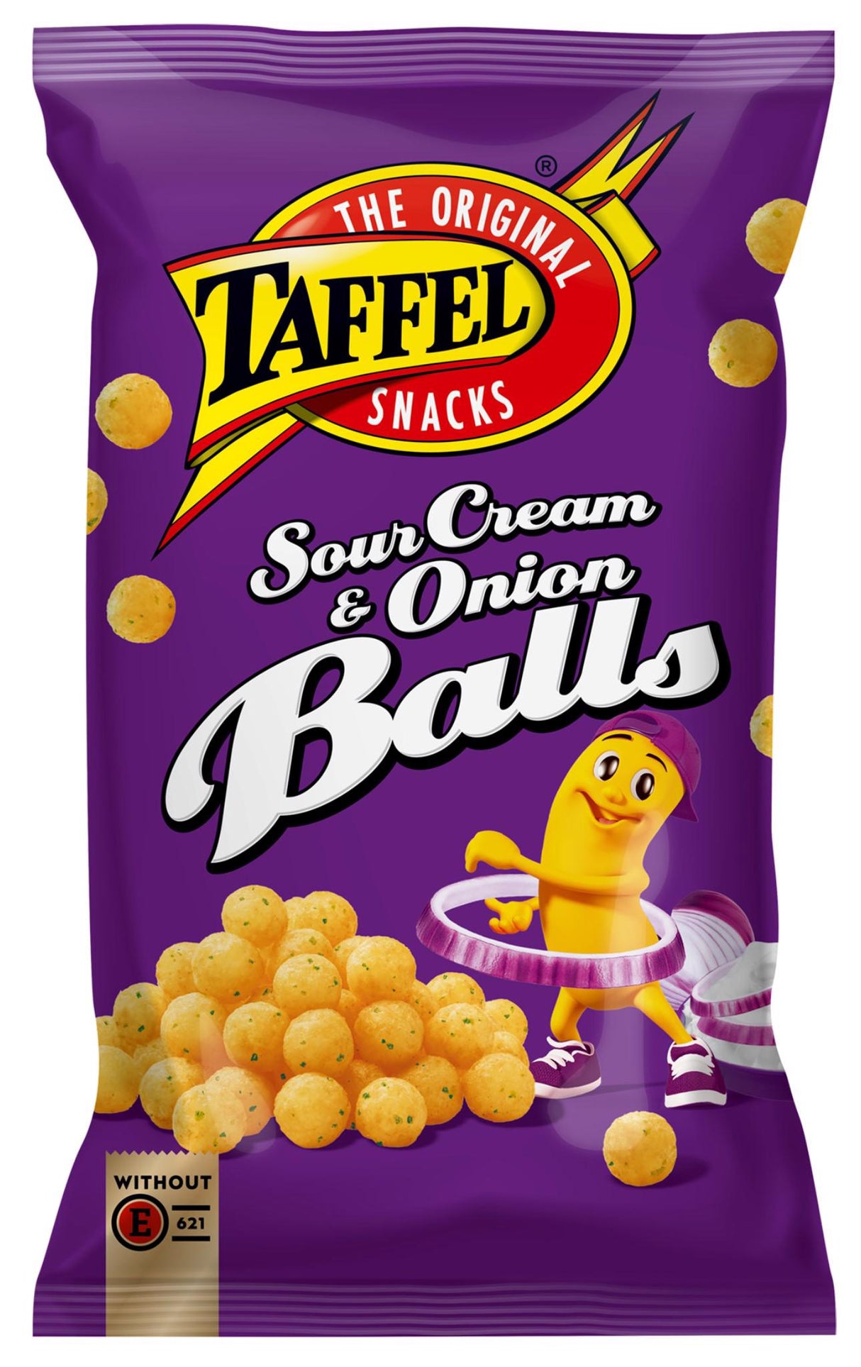 TAFFEL SOUR CREAM & ONION BALLS Puffed Snacks 165g