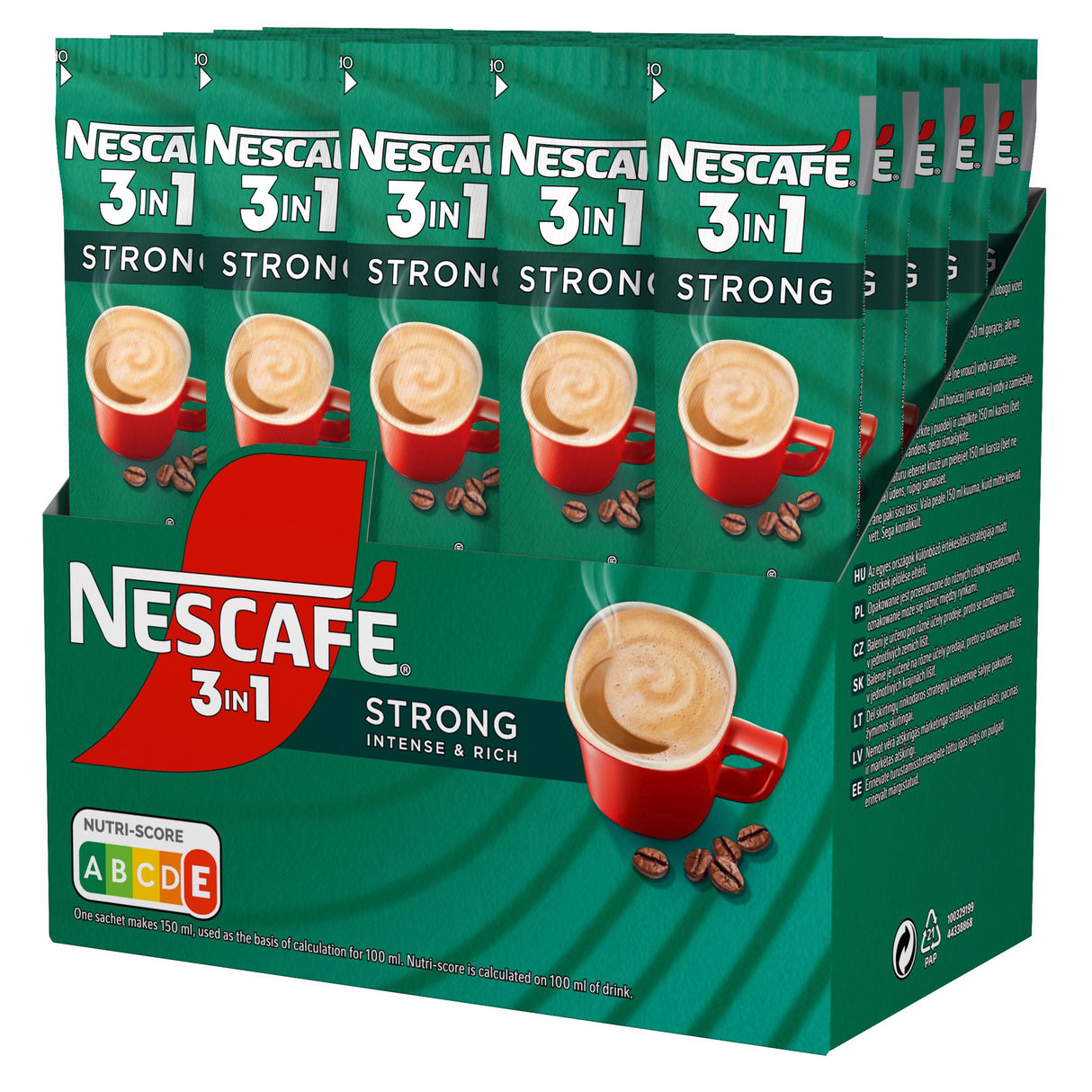NESCAFE STRONG Intense & Rich 3in1 Instant Coffee Sticks 3 x 448g 15.8oz
