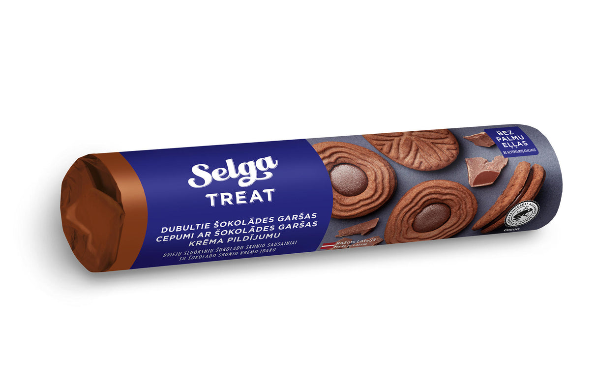 SELGA TREAT Chocolate Cookies with Chocolate Cream Filling 205g