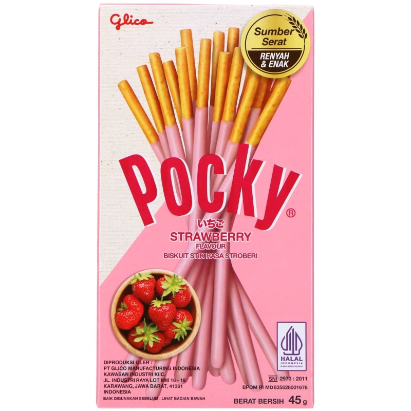 POCKY Strawberry Flavor Biscuit Sticks 45g 1.58oz