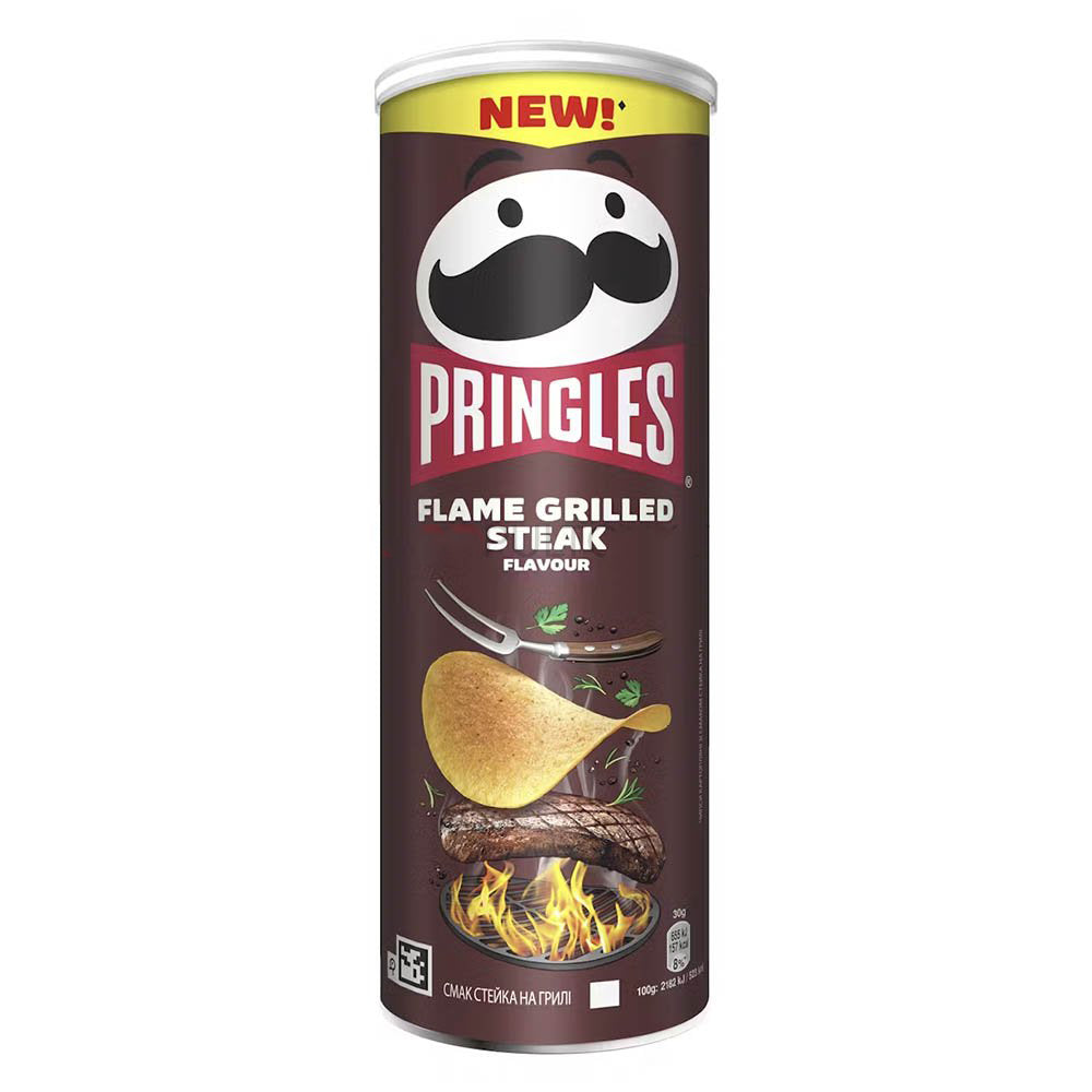 PRINGLES FLAME GRILLED STEAK Flavor Potato Chips 165g 5.8oz