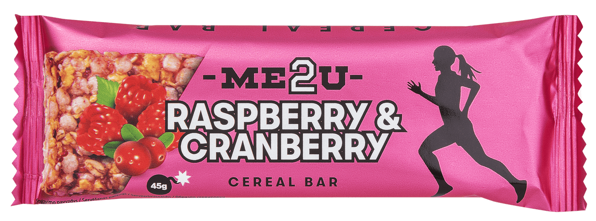 ME2U Raspberry & Cranberry Flavor Cereal Bar 45g