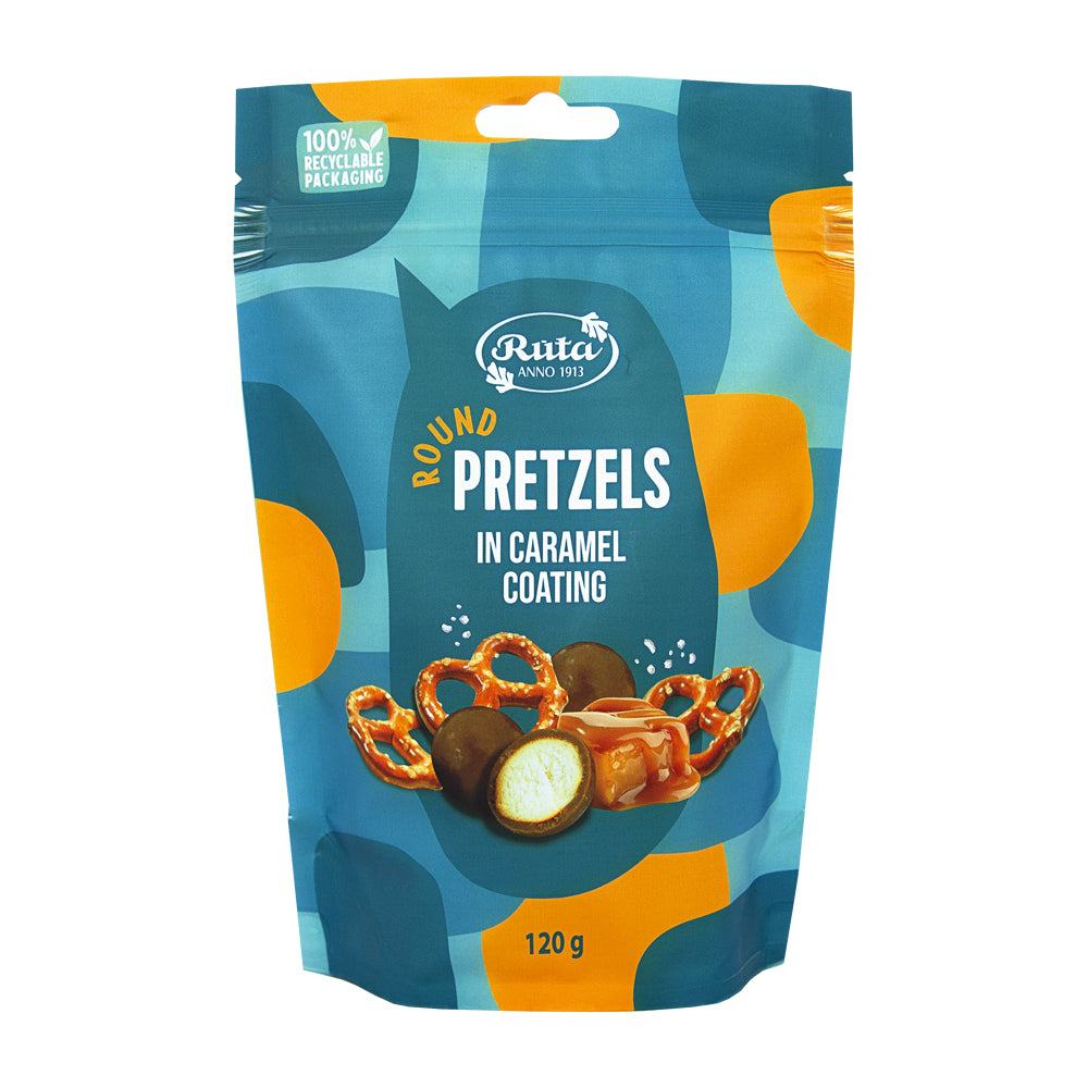 RUTA Dragee Round Pretzels in Caramel Coating 120g