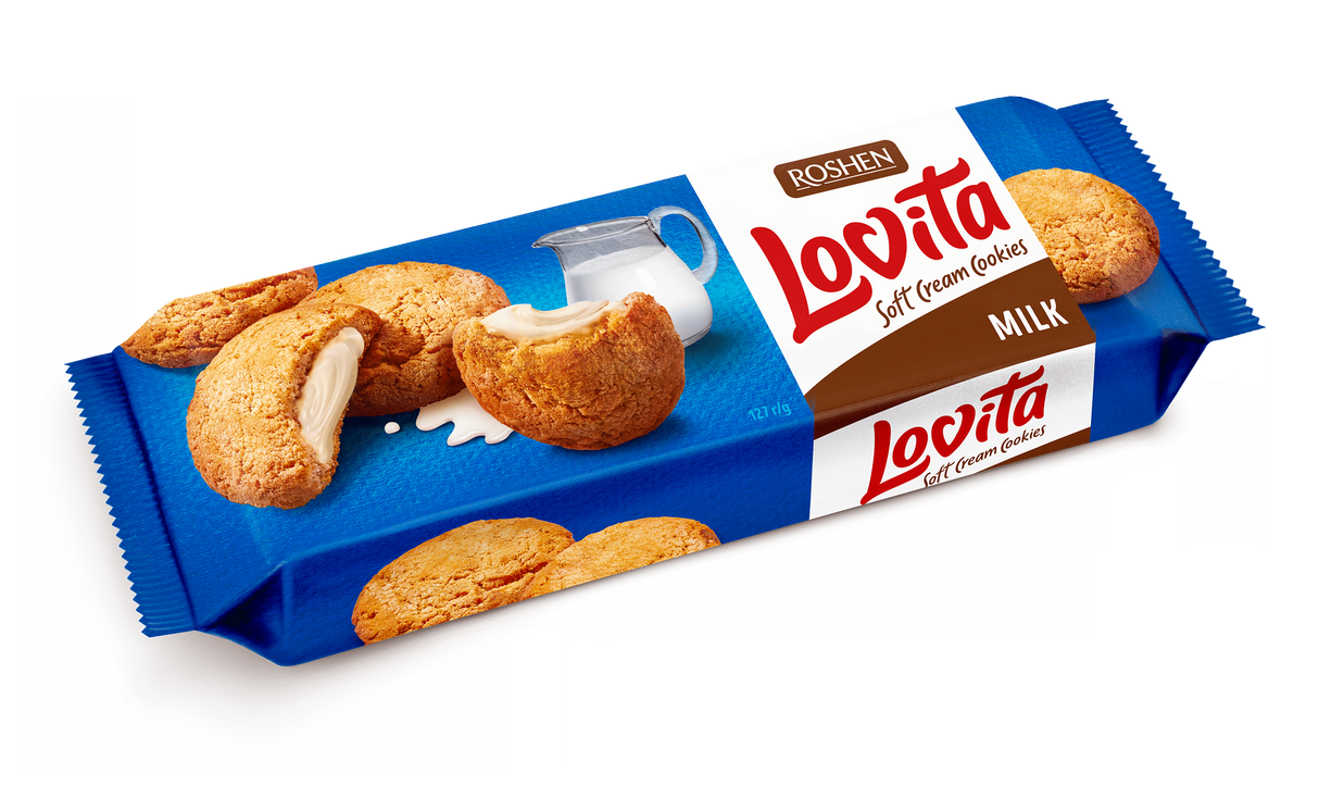 ROSHEN Lovita Soft Cream Cookies with Milk Filling 127g