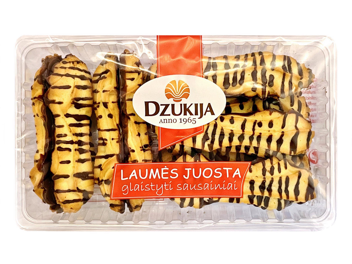 DZUKIJA Milk Flavor Shortbread Cookies with Cocoa Glaze 245g