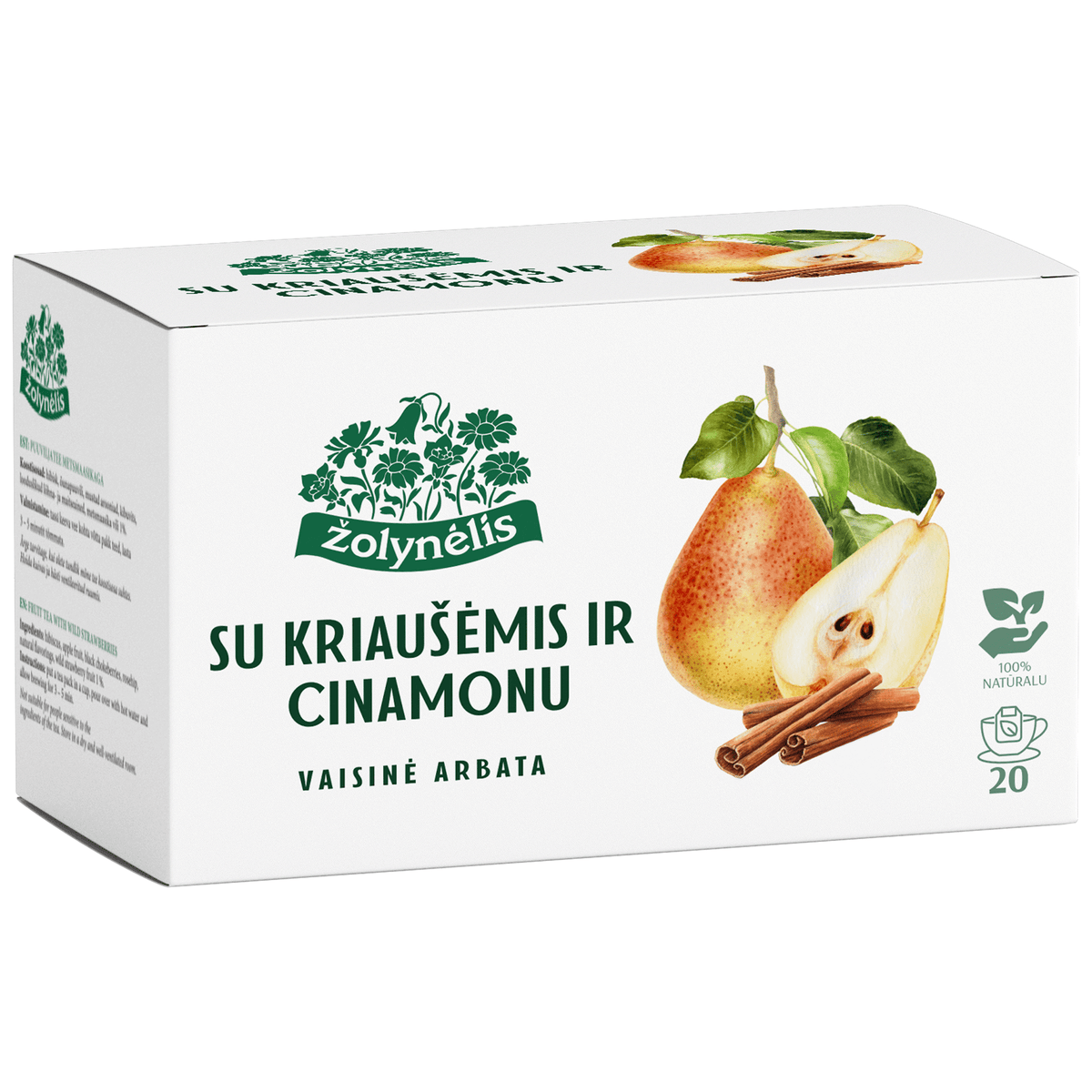 ŽOLYNĖLIS Natural Fruit Tea with Pear & Cinnamon 40g