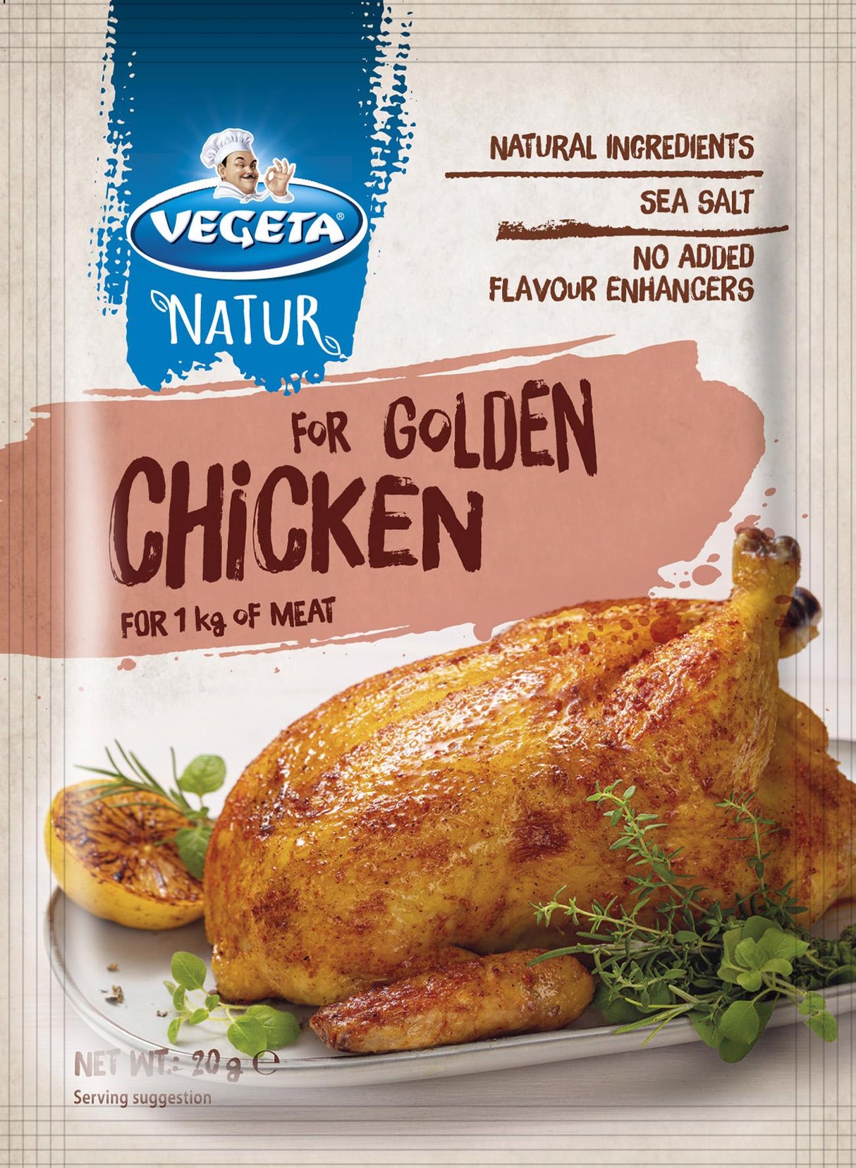VEGETA NATUR Cooking Spices For Golden Chicken 20g