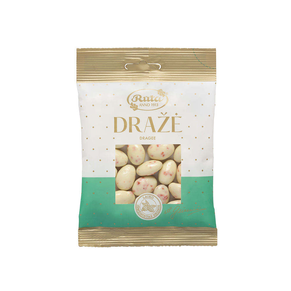 RUTA Almonds with White Chocolate and Strawberries Crunchy Dragee Candies 100g