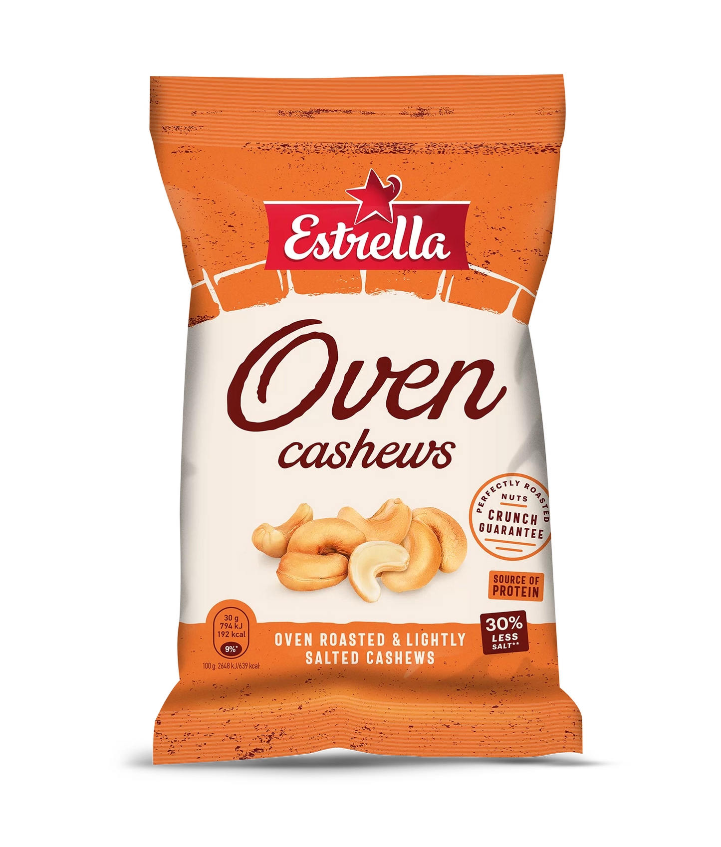 ESTRELLA Oven Roasted & Lightly Salted Cashews Snacks 250g 8.8oz