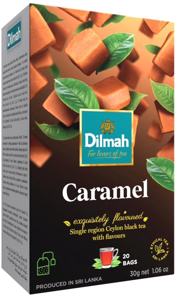 DILMAH CARAMEL Flavor Ceylon Black Tea Sri Lanka Origin Box 30g 1.05oz