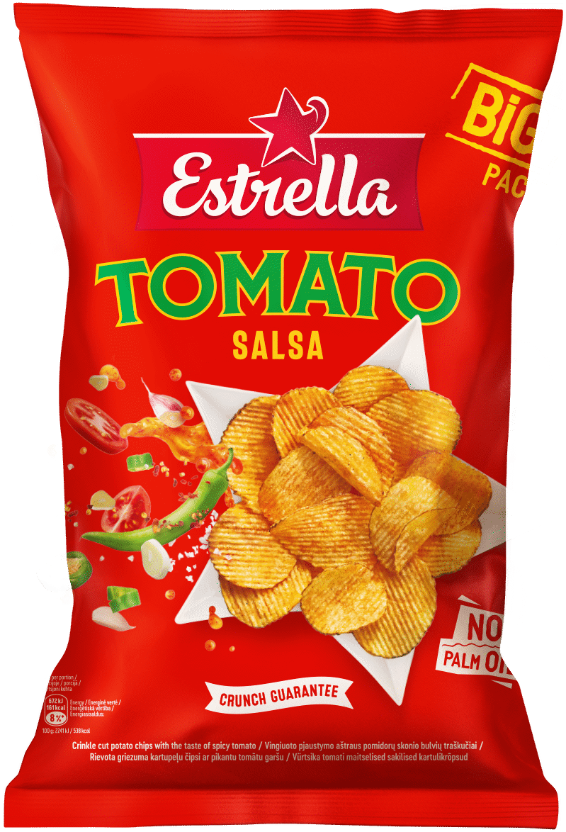 ESTRELLA TOMATO SALSA Flavor Potato Chips 180g 6.4oz