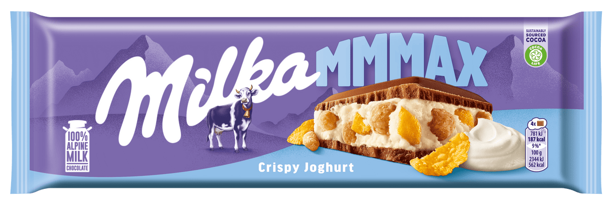 MILKA MMMAX Crispy Joghurt Flavor Chocolate Bar 300g