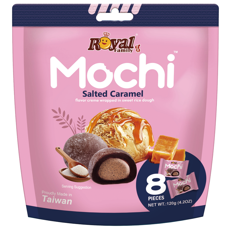 ROYAL FAMILY MOCHI Salted Caramel Flavor 120g 4.2oz