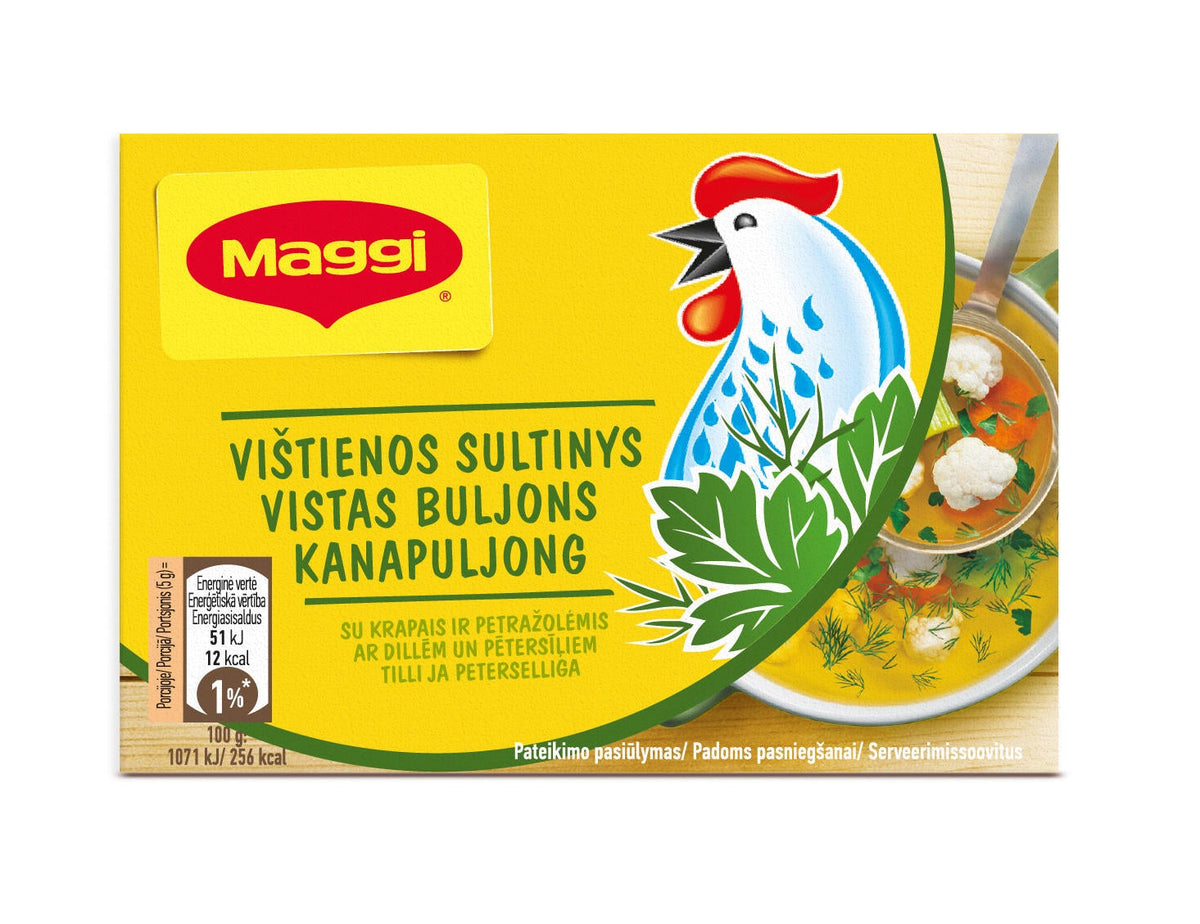 MAGGI Chicken & Parsley Broth Cubes Bouillon Soup Cubes 80g