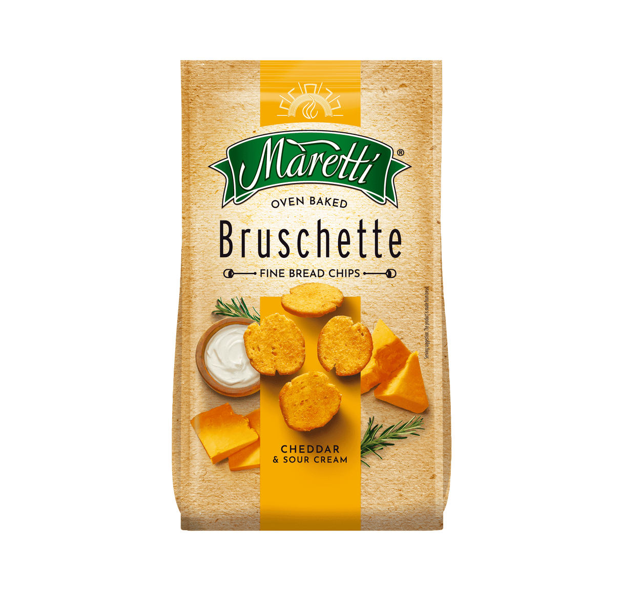 MARETTI CHEDDAR & SOUR CREAM Flavor Oven Baked Bruschette Chips 70g