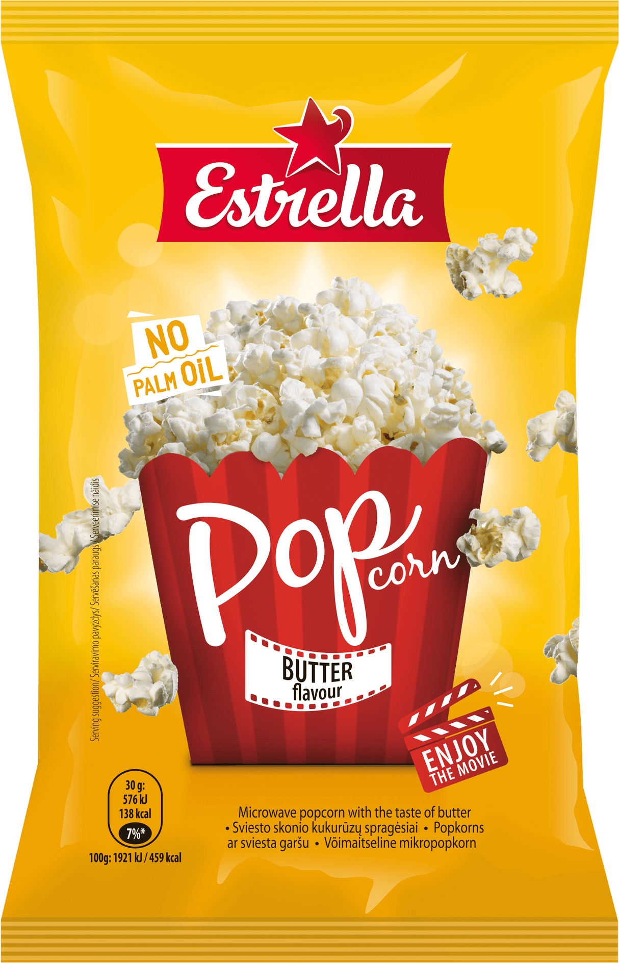 ESTRELLA Butter Flavor Popcorn Microwave Ready Bag 100g