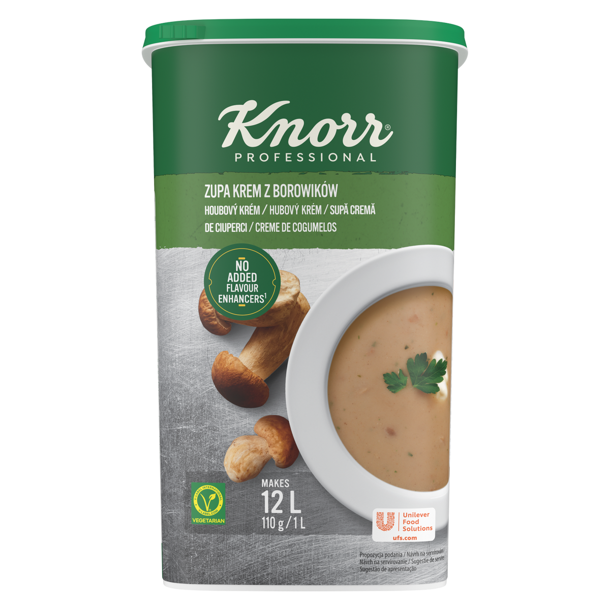KNORR PROFESSIONAL For Chefs Instant Mushroom Boletus Soup 1.3kg 46oz