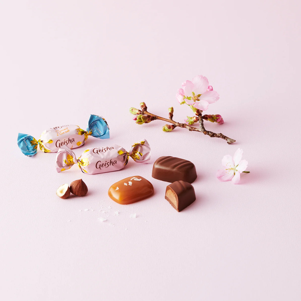 FAZER GEISHA Caramel & Sea Salt Flavor Milk Chocolate Candies Box 150g
