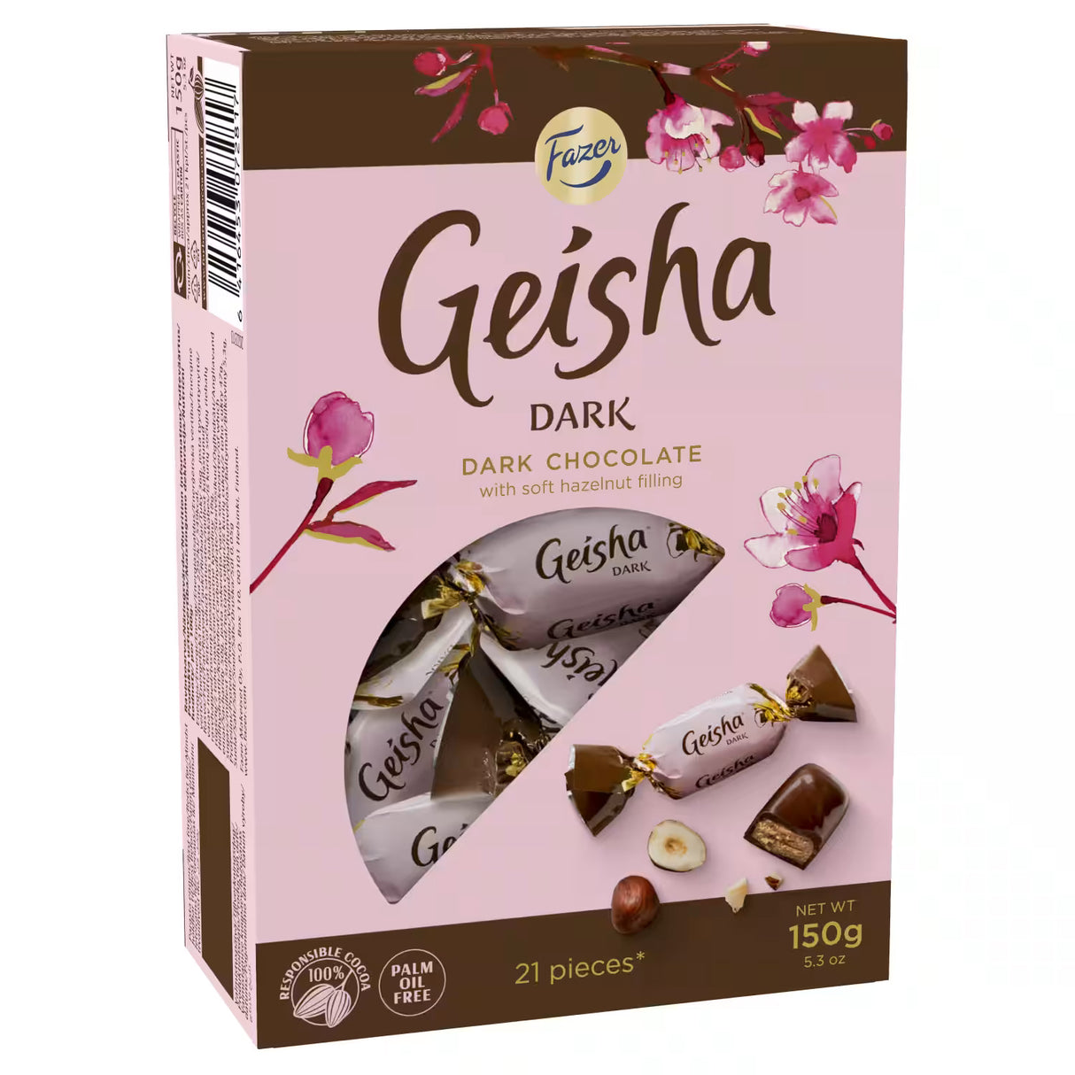 FAZER GEISHA Dark Chocolate Candies with Soft Hazelnut Filling 150g 5.3oz
