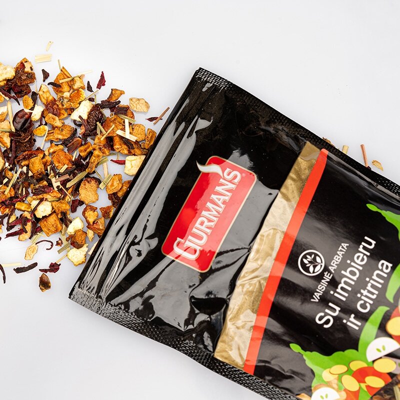 GURMANS Loose Fruit Tea with Ginger & Lemon 90g