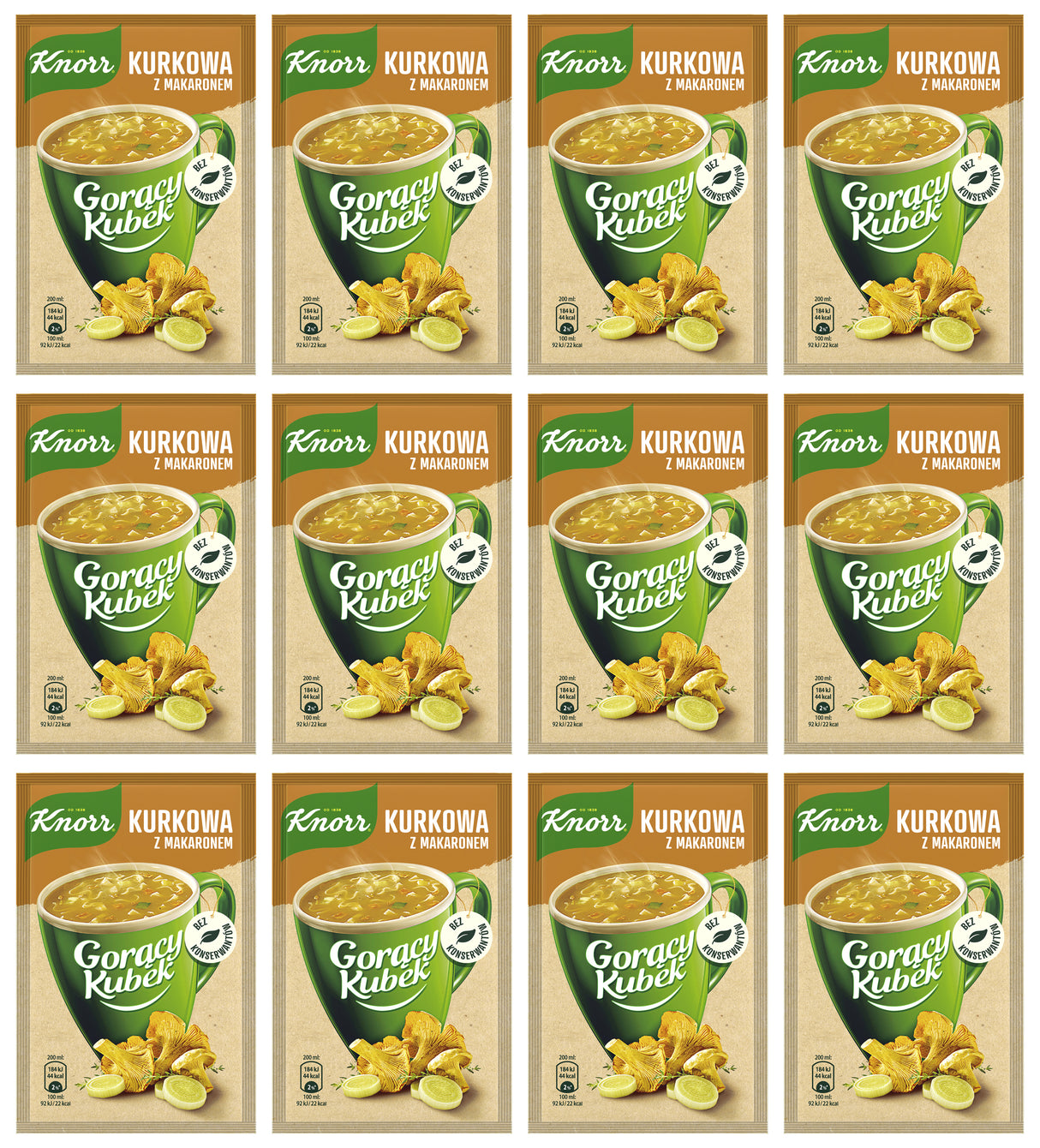 KNORR Instant Chanterelle Flavor Soup with Noodles 12 x 13g