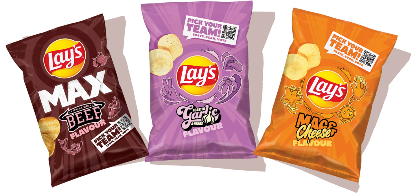 LAYS Roasted Garlic, Mac & Cheese, Pulled Beef Potato Chips Bundle