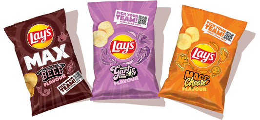 LAYS Roasted Garlic, Mac & Cheese, Pulled Beef Potato Chips Bundle