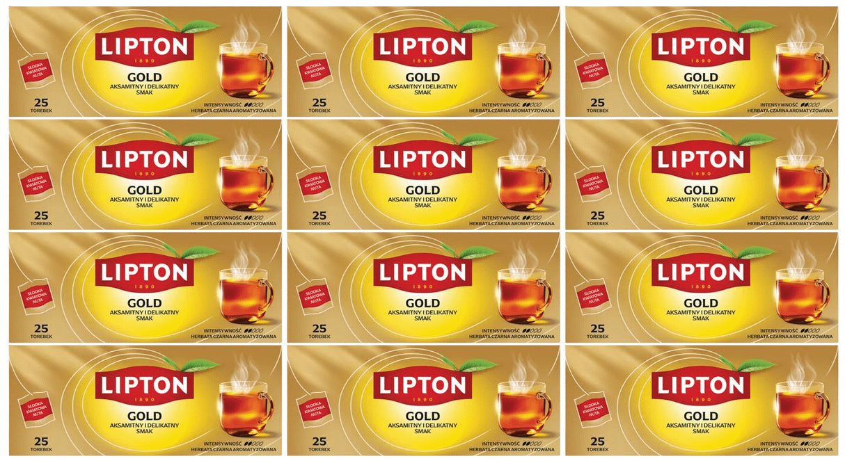 LIPTON GOLD Natural Black Tea 12 x 37.5g