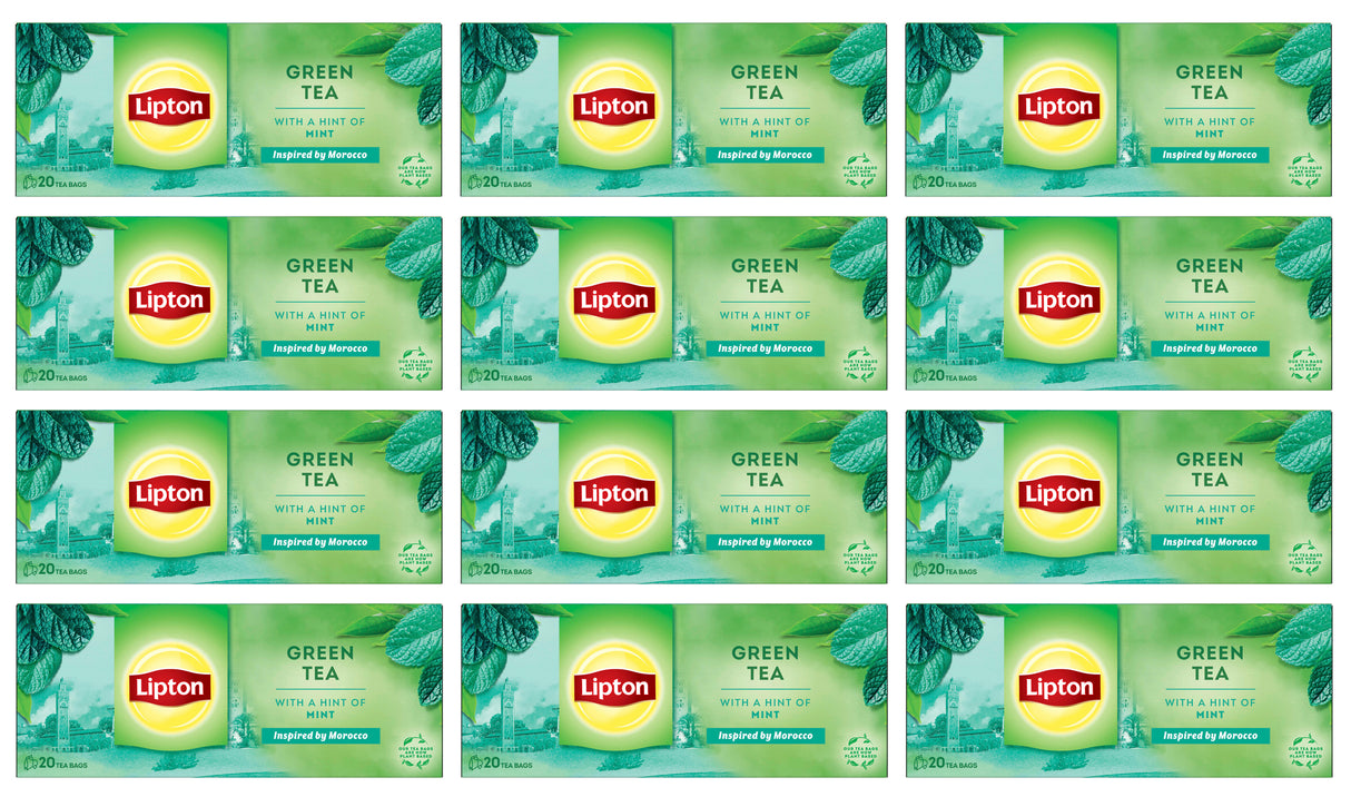 LIPTON GREEN TEA with Mint 12 x 26g