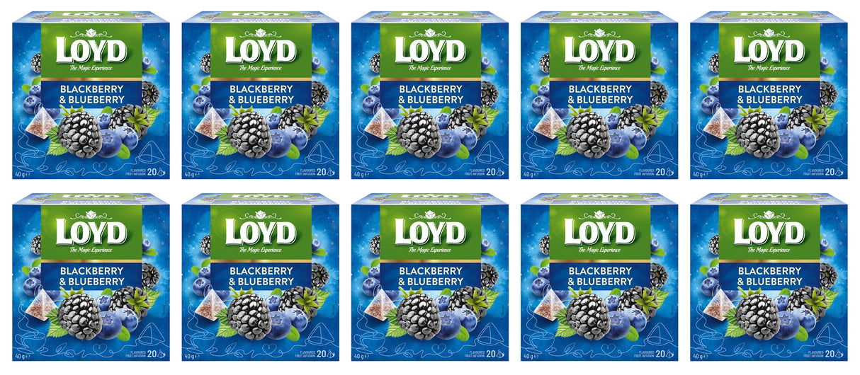 LOYD BLACKBERRY & BLUEBERRY Flavor Fruit Tea 10 x 40g