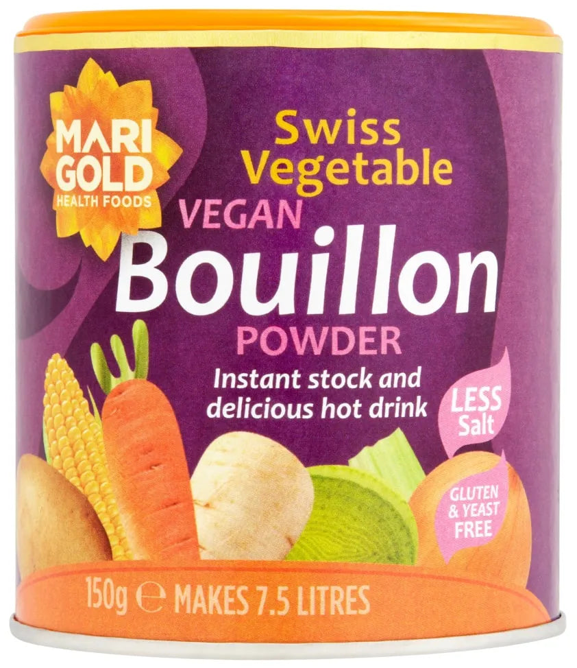 MARIGOLD Swiss Vegetable Bouillon Powder Vegan Less Salt Gluten Free 150g