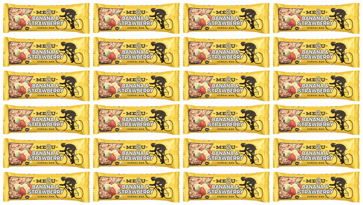 ME2U Banana & Strawberry Flavor Cereal Bars 24 x 45g