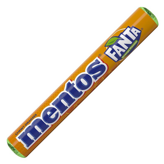 MENTOS FANTA ORANGE Flavor Chewy Dragees Candy 37.5g