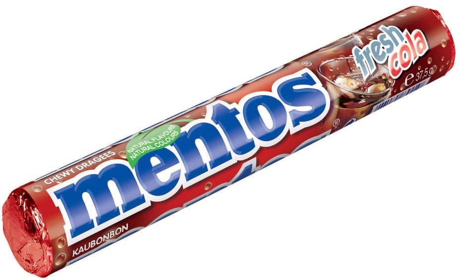 MENTOS FRESH COLA Flavor Chewy Dragee Candy 37.5g